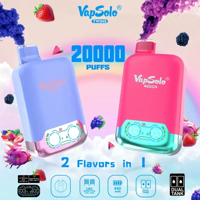 Окончателният преглед на VapSolo Twins 20000: мощност с двоен вкус?