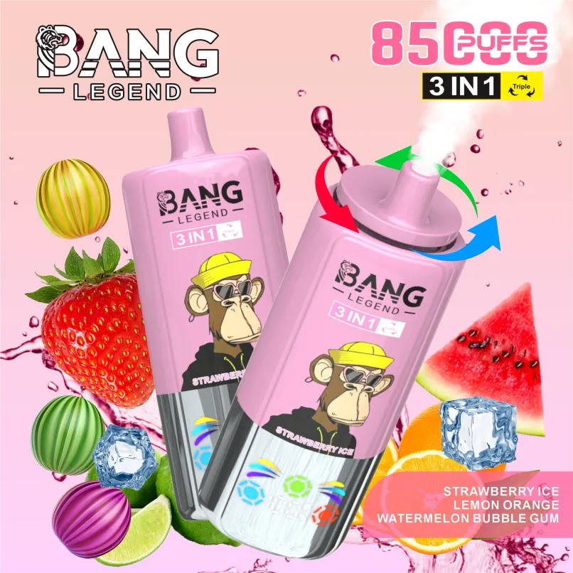 Bang 85000 впръсквания 85K Легенда 3-в-1 аромати Превключване на едро Vape